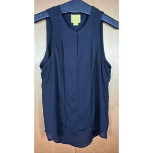 Maeve High/Low pleated tank top size 4